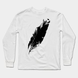 Sacred Feather Modern Photo Art Long Sleeve T-Shirt